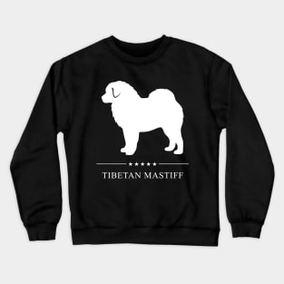 Tibetan Mastiff Dog White Silhouette Crewneck Sweatshirt